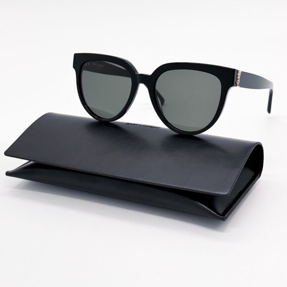 NEW SAINT LAURENT SL M28 003 SUNGLASSES WOMEN BLACK EYEWEAR - Picture 1 of 9